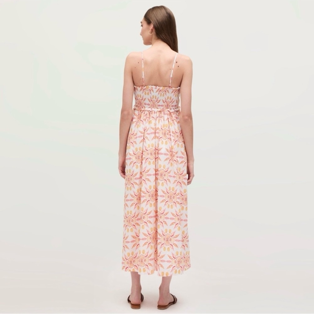 Hill House Home Sydney Nap Dress Orange  Shell Floral Dress - Picture 3 of 11